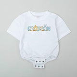 Personalized Baby Boy Easter Romper with Bunny Ears Soft Cotton First Easter Outfit Custom Name Gift Festive Gingham Pattern