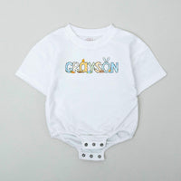 Personalized Baby Boy Easter Romper with Bunny Ears Soft Cotton First Easter Outfit Custom Name Gift Festive Gingham Pattern
