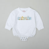Personalized Baby Boy Easter Romper with Bunny Ears Soft Cotton First Easter Outfit Custom Name Gift Festive Gingham Pattern