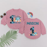Personalized Baby Boy Space Romper 1st Trip Around the Sun Birthday Outfit Custom Name Astronaut Design Fun Comfortable Gift Idea