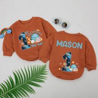 Personalized Baby Boy Space Romper 1st Trip Around the Sun Birthday Outfit Custom Name Astronaut Design Fun Comfortable Gift Idea
