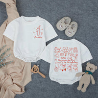 Personalized Baby Girl 1st Birthday Romper, Girls Just Wanna Be One Outfit, Custom Name Soft Cotton Short/Long Sleeve Baby Bodysuit