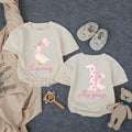 Personalized Baby Girl First Birthday Romper with Silly Goose and Pink Balloons, Custom Name Outfit for Infant Party Celebration