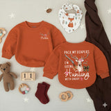 Personalized Baby Girl Hunting Outfit with Deer Bow Design, Pack My Diapers I’m Going Hunting with Daddy, Rustic Newborn Coming Home Gift