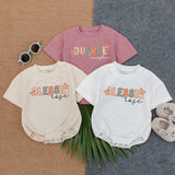 Personalized Baby Girl Name Romper Soft Pastel Colors Cute First Outfit Floral Polka Dot Stripes Going Home Newborn Gift