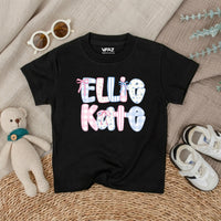 Personalized Baby Girl Romper with Ellie Kate Bow Design Pastel Floral Patterns Cute Summer Outfit Gift for Toddlers and Infants