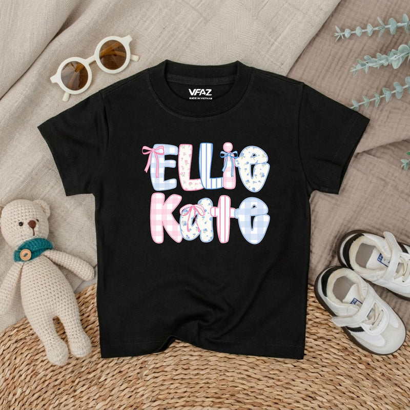 Personalized Baby Girl Romper with Ellie Kate Bow Design Pastel Floral Patterns Cute Summer Outfit Gift for Toddlers and Infants