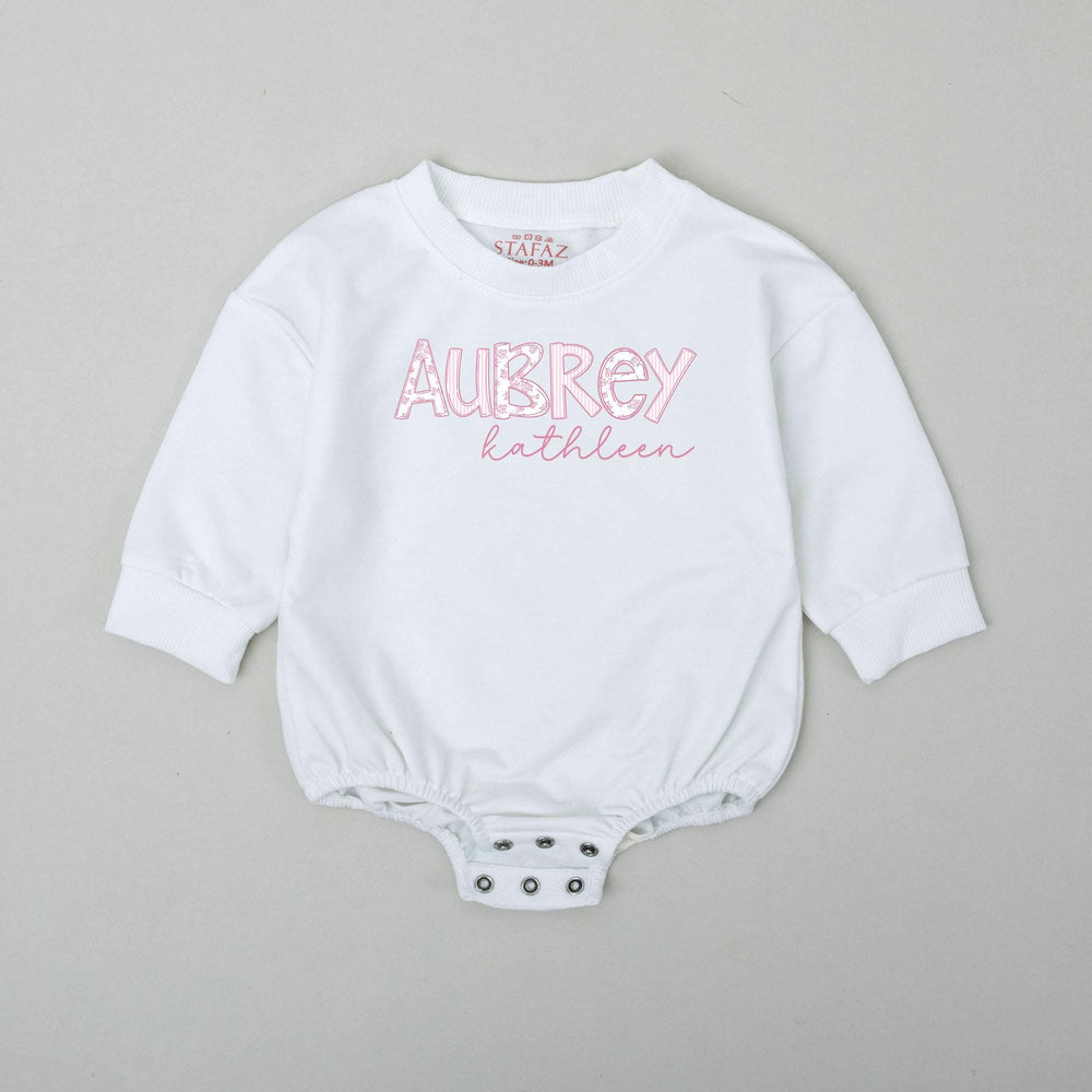 Personalized Baby Girl Romper with Pink Floral Name Custom Bodysuit Sweet Coming Home Outfit Soft Cotton Baby Shower Gift Clothes