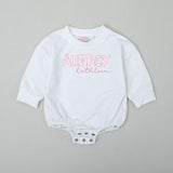 Personalized Baby Girl Romper with Pink Floral Name Custom Bodysuit Sweet Coming Home Outfit Soft Cotton Baby Shower Gift Clothes