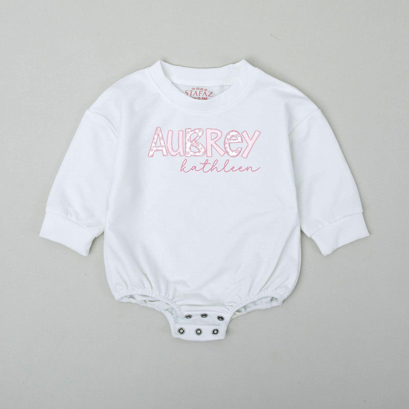 Personalized Baby Girl Romper with Pink Floral Name Custom Bodysuit Sweet Coming Home Outfit Soft Cotton Baby Shower Gift Clothes