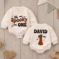Personalized Baby Halloween Romper - The Spooky One Design with Name & Age, Soft Cotton 1st Birthday Outfit for Babies, Fall Celebration