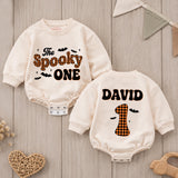 Personalized Baby Halloween Romper - The Spooky One Design with Name & Age, Soft Cotton 1st Birthday Outfit for Babies, Fall Celebration