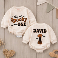 Personalized Baby Halloween Romper - The Spooky One Design with Name & Age, Soft Cotton 1st Birthday Outfit for Babies, Fall Celebration