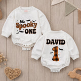 Personalized Baby Halloween Romper - The Spooky One Design with Name & Age, Soft Cotton 1st Birthday Outfit for Babies, Fall Celebration