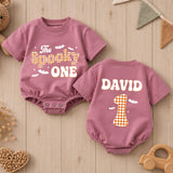 Personalized Baby Halloween Romper - The Spooky One Design with Name & Age, Soft Cotton 1st Birthday Outfit for Babies, Fall Celebration