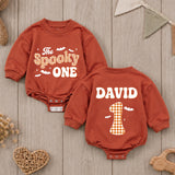 Personalized Baby Halloween Romper - The Spooky One Design with Name & Age, Soft Cotton 1st Birthday Outfit for Babies, Fall Celebration
