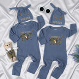 Personalized Baby Hunting Buddy Outfit Set with Antler Design, Cotton Gown Bodysuit Hat, Newborn Coming Home Gift for Baby Boy or Girl