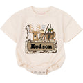 Personalized Baby Romper with Deer and Hunting Theme, Custom Name, Soft Cotton Long Sleeve, Perfect for Fall Outfits and Baby Gifts