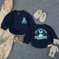 Personalized Baby Romper with 'One Cool Peep' Bunny Artwork, Soft Cotton Bodysuit for Easter, First Birthday, Toddler Milestone Outfit