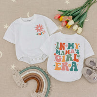 Personalized Baby Romper with Pink Daisy and Emily Name, Cute In My Mama's Girl Era Outfit for Newborns, Gift for Mother's Day or Birthday
