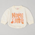Personalized Baby Romper with Pumpkin and Fall Motif, Custom Name Design, Long Sleeve Thanksgiving Outfit for Newborns and Toddlers