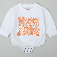 Personalized Baby Romper with Pumpkin and Fall Motif, Custom Name Design, Long Sleeve Thanksgiving Outfit for Newborns and Toddlers