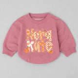 Personalized Baby Romper with Pumpkin and Fall Motif, Custom Name Design, Long Sleeve Thanksgiving Outfit for Newborns and Toddlers