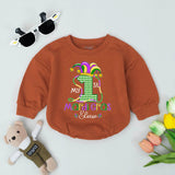 Personalized Baby's First Mardi Gras Romper with Jester Hat Design, Cotton Infant Outfit, Soft Comfortable Party Clothes Holiday Gift