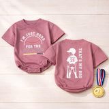 Personalized Baseball Baby Romper with 'That's My Bro' Design, Custom Name & Number, Soft Cotton Toddler Outfit for Game Day Matching Family Look