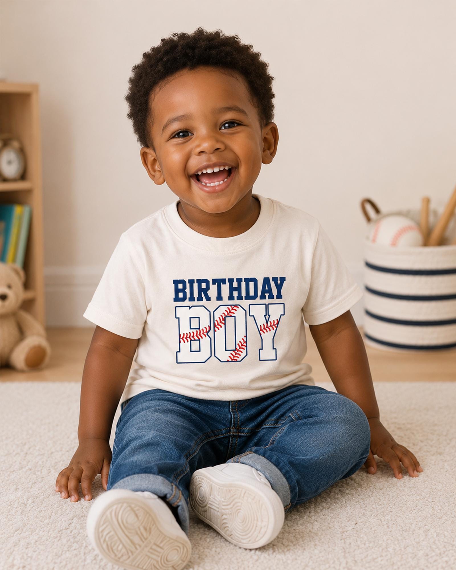 Personalized Baseball Birthday Banner and Shirts for Toddler Boy 3rd Party Decorations Sports Cake Smash Outfit Rookie Celebration Gift