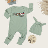Personalized Baseball Newborn Bodysuit with Hudson James Design, Custom Baby Boy Outfit for Sports-Themed Coming Home or Shower Gift
