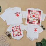 Personalized BBQ Birthday Matching Family Shirts with Red Grill Artwork, Custom Text for Baby's 1st Birthday Celebration Outfit