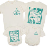 Personalized Beach Crew Shirt with Sandcastle and Miami 2026 Design, Custom Family Vacation Tee, Matching Summer Outfits, Baby Rompers