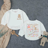 Personalized Beary First Birthday Baby Romper with Cute Bear Artwork, Custom Name Bodysuit for Girls, Soft Cotton Outfit for Milestone Photos
