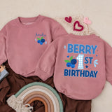 Personalized Berry 1st Birthday Romper with Blueberry Design for Baby Girl Soft Cotton Outfit First Birthday Party Gift