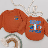 Personalized Berry 1st Birthday Romper with Blueberry Design for Baby Girl Soft Cotton Outfit First Birthday Party Gift