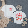 Personalized Berry First Birthday Romper for Baby Girl, Strawberry-Themed Outfit with Bow, Cottagecore Design Perfect for 1st Birthday Party