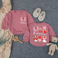 Personalized Berry First Birthday Romper for Baby Girl, Strawberry-Themed Outfit with Bow, Cottagecore Design Perfect for 1st Birthday Party