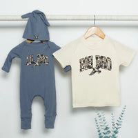 Personalized Big Bro Lil Bro Camouflage Duck Shirts Baby Hunting Announcement Gift Rustic Matching Toddler Cotton Outfit for Boys