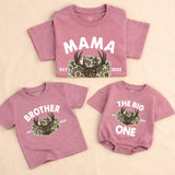 Personalized The Big One Deer Romper for Baby Boy First Birthday Outfit, Hunting Theme Camouflage Family Matching Shirts 2025 Celebration
