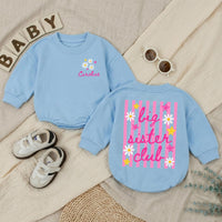 Personalized Big Sister Toddler Shirt with Daisy and Star Design, Custom Name Baby Romper, Fun Pregnancy Announcement or Baby Shower Gift