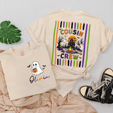 Personalized Boho Ghost Cousin Crew Halloween Shirts for Babies, Kids, and Adults - Matching Family Outfits in Soft Cotton for Fall