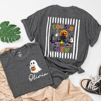 Personalized Boho Ghost Cousin Crew Halloween Shirts for Babies, Kids, and Adults - Matching Family Outfits in Soft Cotton for Fall