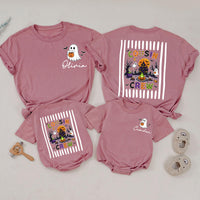 Personalized Boho Ghost Cousin Crew Halloween Shirts for Babies, Kids, and Adults - Matching Family Outfits in Soft Cotton for Fall