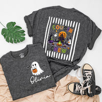 Personalized Boho Ghost Cousin Crew Halloween Shirts for Babies, Kids, and Adults - Matching Family Outfits in Soft Cotton for Fall