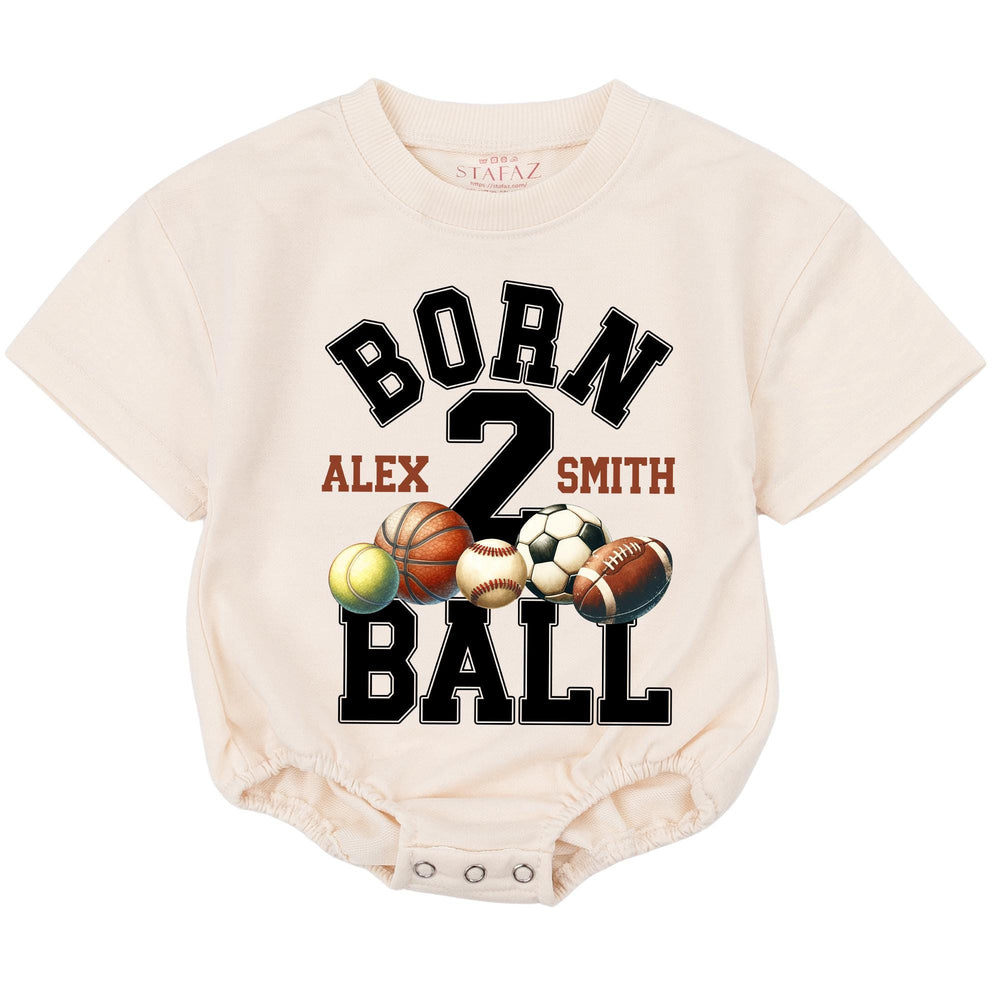 Personalized Born 2 Ball Birthday Family Shirts for 2nd Birthday, Custom Matching Outfit with Sports Design for Daddy, Mommy, Brother, Sister