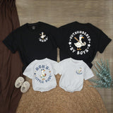 Personalized Boy Mom Shirt with Goose Design Outnumbered by Boys Matching Mom and Son Outfits Nostalgic Vintage Style Cotton Gift