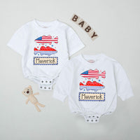 Personalized Boys 4th of July Baby Romper with Patriotic Fish Design, Custom Name Infant Outfit, Soft Cotton Toddler Holiday Gift