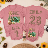 Personalized Camping First Birthday Shirt with Cute Bear and Tent Design for Baby Boy Family Matching Outfit Rustic Happy Camper Tee