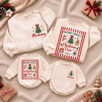 Personalized Christmas Crew Family Sweatshirt 2026, Custom Family Name Christmas Shirt, Mommy Baby Matching Holiday Outfit, Baby Romper